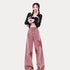 Women's Red Star Printed High-waisted Wide Leg Jeans
